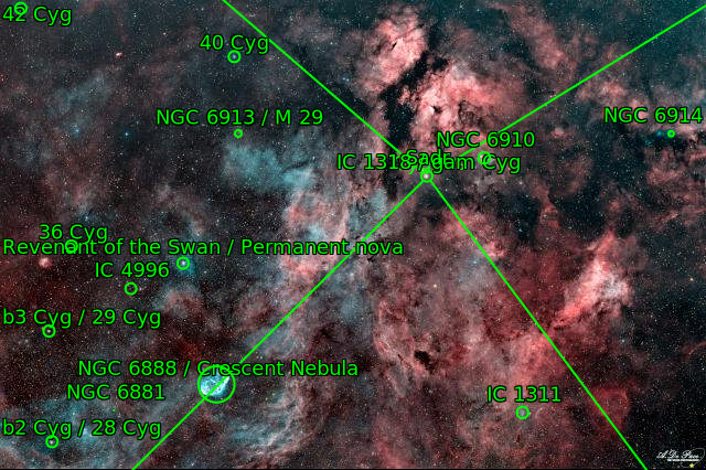 Nel cuore del Cigno – tra Crescent, Sadr e le nubi della Via Lattea